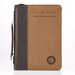 Load image into Gallery viewer, Joshua 1:9 Two-Tone Faux Leather Personalized Bible Cover For Men