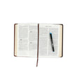 Load image into Gallery viewer, Personalized The Living Bible Large Print Edition TuTone Brown Leatherlike