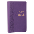 Load image into Gallery viewer, Personalized Custom Text Your Name KJV Budget Gift and Award Purple Bible King James Version