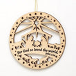 Load image into Gallery viewer, John 3:16 Laser Cut Wooden Christmas Ornament
