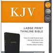 Load image into Gallery viewer, Personalized KJV Thinline Bible Large Print Red Letter Comfort Print Leathersoft Black