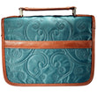 Load image into Gallery viewer, Classic Quilt Stitched Micro-Fiber Bible / Book Cover (Medium, Teal)