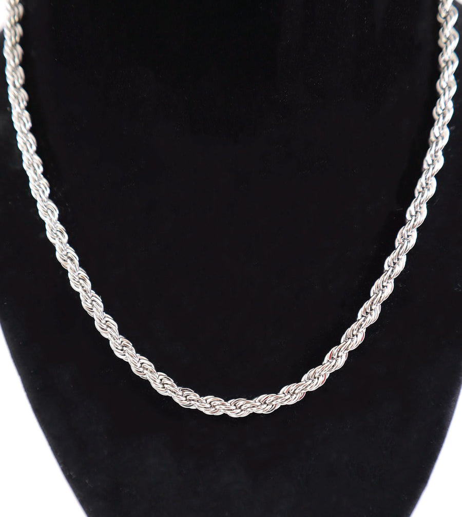 Stainless Steel Twist Chain Rope Necklace