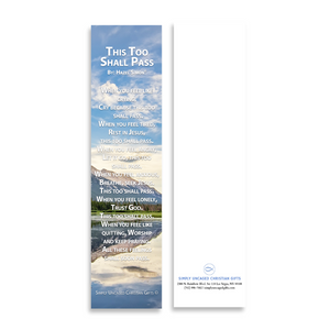 Christian Bookmark Packs This Too Shall Pass Poem, Inspirational Bookmarks