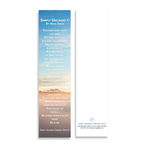 Christian Bookmark Packs Simply Uncaged Poem, Inspirational Bookmark