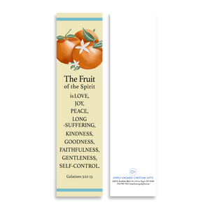 Christian Bookmark with Bible Verse Galatians 5:22-23 (The Fruit of the Spirit)