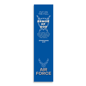 Christian Military Bookmark Packs U.S. Air Force with Bible Verse Ephesians 6:11 | Put on The Full Armor of God