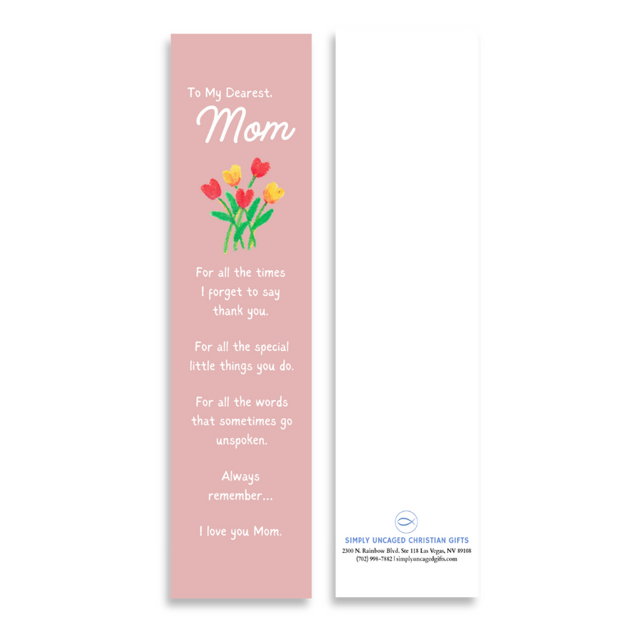 To My Dearest Mom 8’X2’ Bookmark for Mom | Gift for Mothers