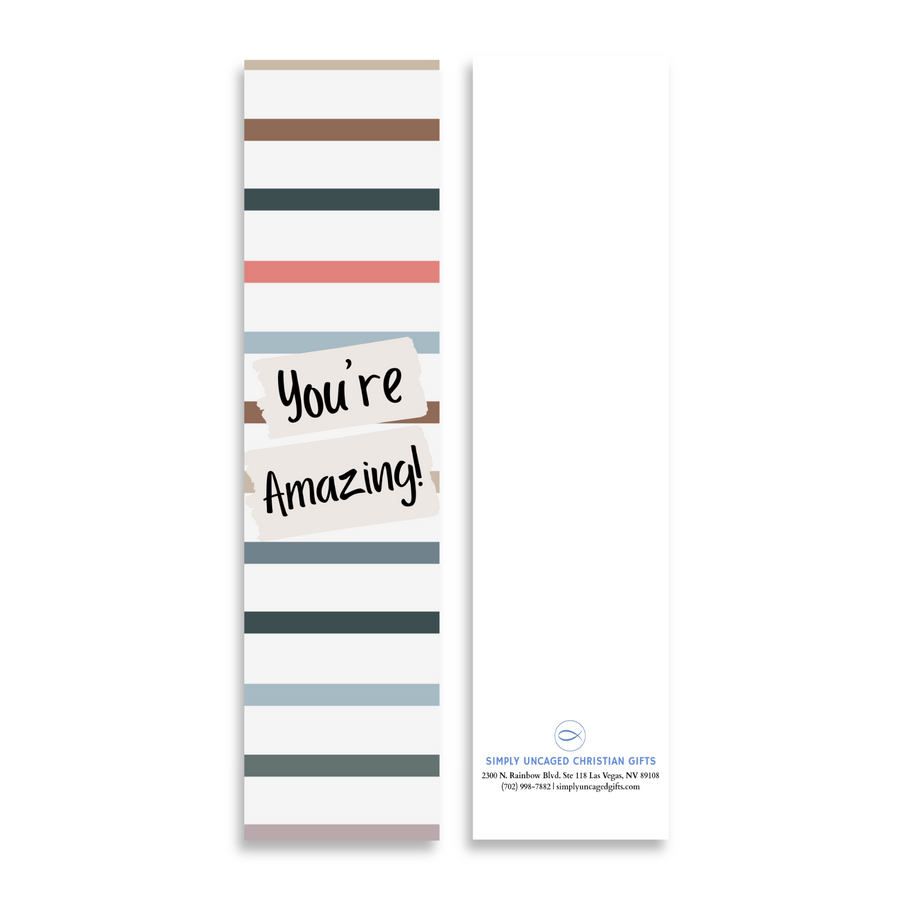 Inspirational Encouraging 8'X2' Bookmark | You're Amazing