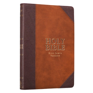 KJV Brown Portfolio Design Large Print Thinline LuxLeather Bible