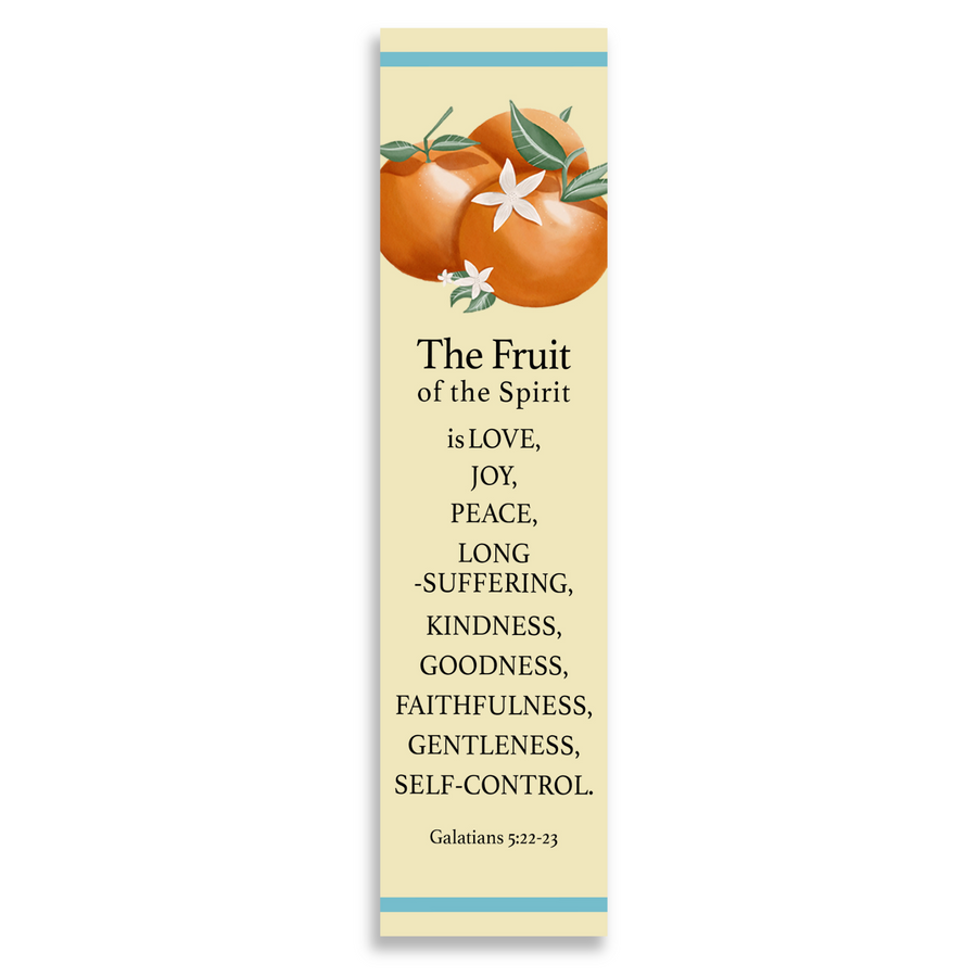 Christian Bookmark with Bible Verse Galatians 5:22-23 (The Fruit of the Spirit)