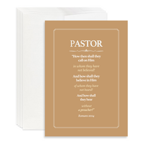 Christian Ministry Appreciation Card for Pastors Romans 10:14