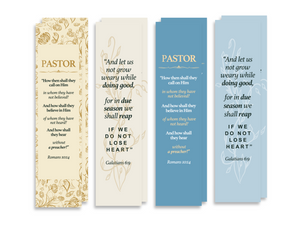 Christian Pastor Bookmarks, Variety Pack Bookmarks Inspirational for Pastor Appreciation