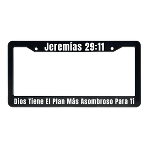 Jeremías 29:11 Dios Tiene El Plan Más Asombroso Para Ti | Christian Spanish License Plate Frame