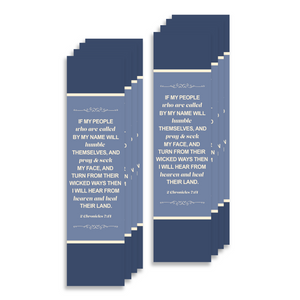 Christian Bookmark with Bible Verse 2 Chronicles 7:14