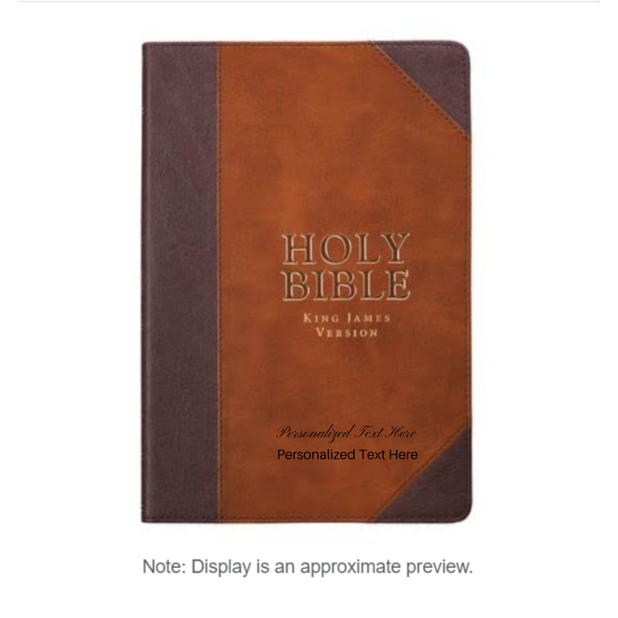 KJV Brown Portfolio Design Large Print Thinline LuxLeather Bible