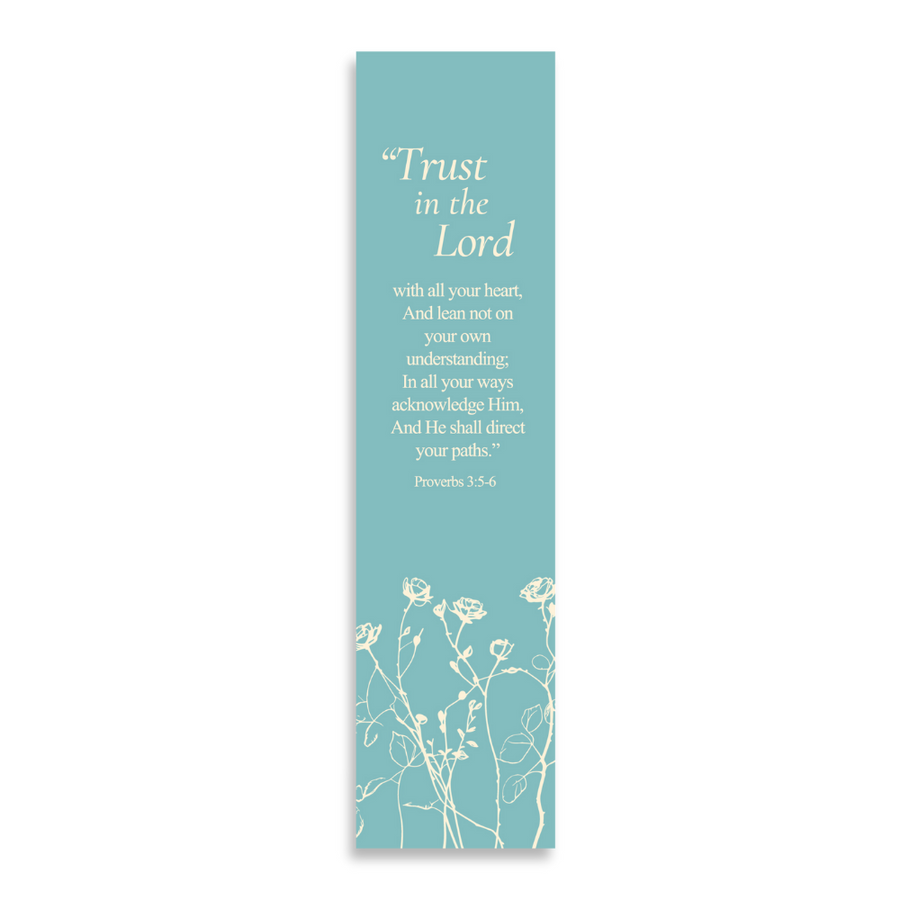 Christian Bookmark Packs with Bible Verse Proverbs 3:5-6; Trust in The Lord with All Your Heart