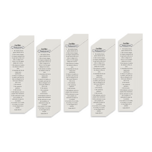 Spanish 7x1.5inch Christian Bookmark The Ten Commandments | Los Diez Mandamientos