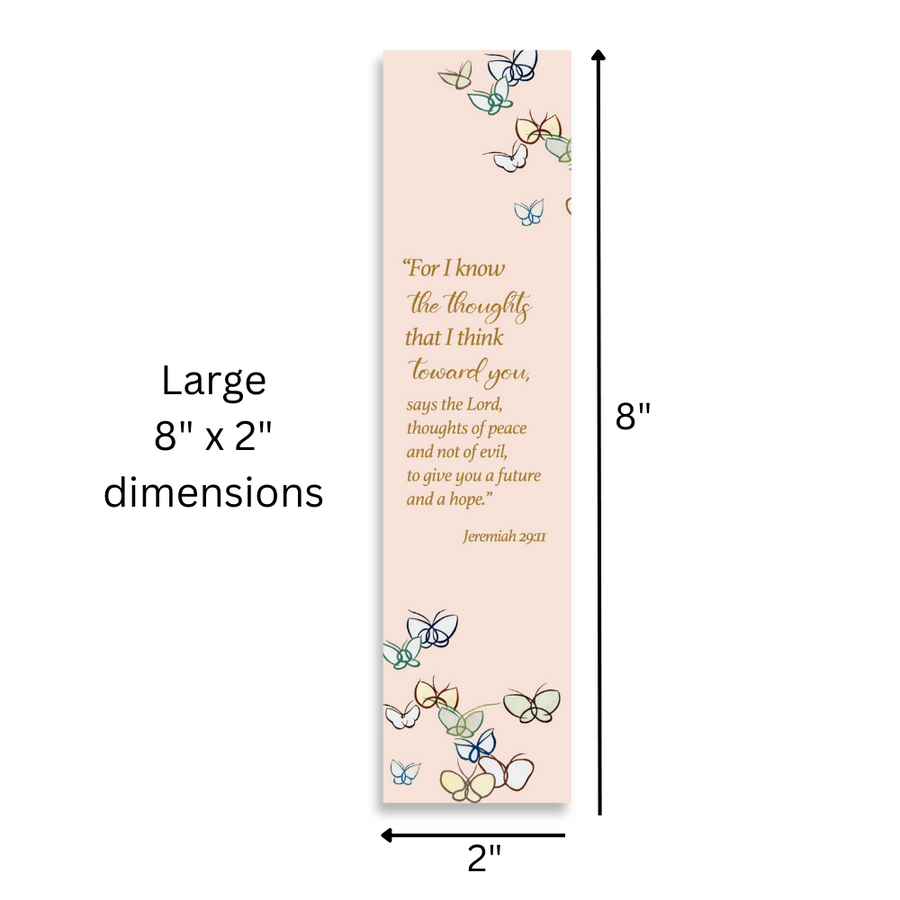 Christian Bookmark Packs with Bible Verse Jeremiah 29:11; For I Know The Thoughts That I Think Toward You