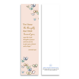 Christian Bookmark Packs with Bible Verse Jeremiah 29:11; For I Know The Thoughts That I Think Toward You