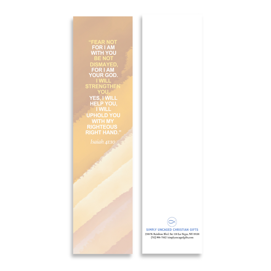 Christian Bookmark Packs with Bible Verse Isaiah 41:10; Fear Not For I Am With You