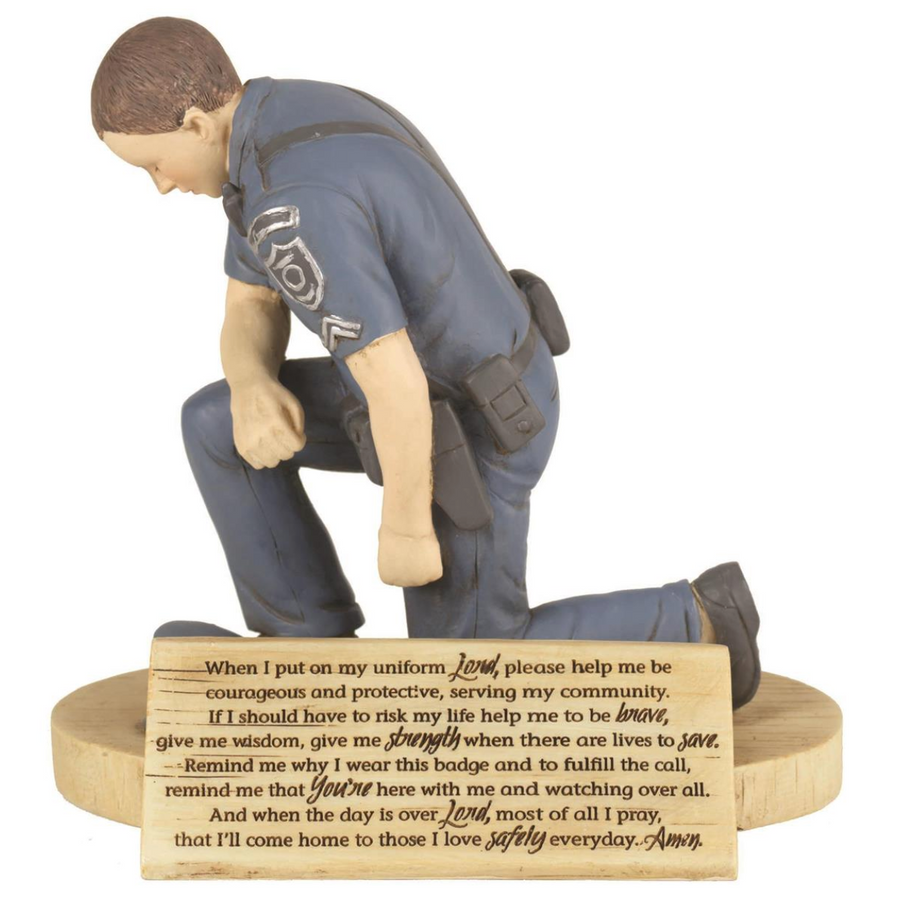 Police Officer Prayer Resin