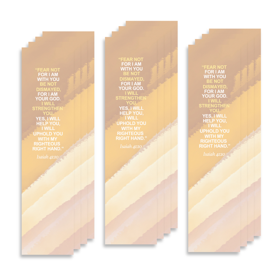 Christian Bookmark Packs with Bible Verse Isaiah 41:10; Fear Not For I Am With You