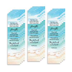 Christian Bookmark Packs with Bible Verse Isaiah 40:31; But Those Who Wait On The Lord Shall Renew Their Strength