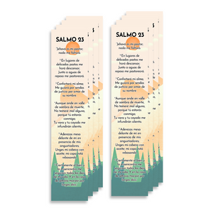 Spanish Christian Bookmark with Bible Verse (Psalm 23) | Marcapaginas en Español con el Salmo 23 (8X2in.)