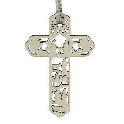 Nativity Cross Ornament