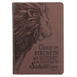 Load image into Gallery viewer, The Lord Is My Strength &amp; Defense Exodus 15:2 Brown Journal
