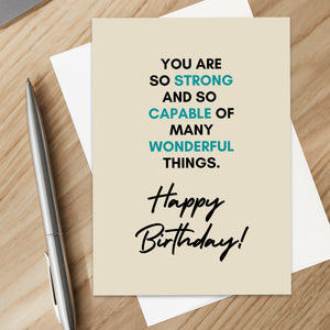 Mens Christian Happy Birthday Card for Christian Man