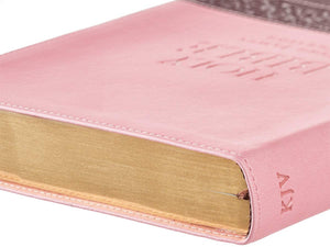 KJV Large Print Edition Two-Tone Pink/Brown Bible