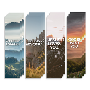 Christian Bookmark Packs (Christ is Enough, Jesus is my Rock, Jesus Loves You, God is with You)