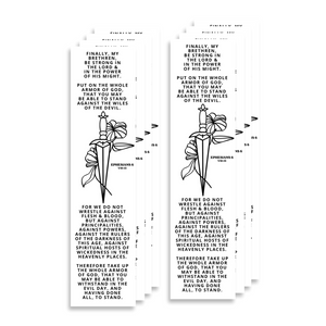 Christian Bookmark Packs with Bible Verse Ephesians 6:10-13 (Armor Of God)