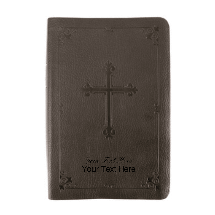 Personalized Custom Text Your Name NIV COMPACT Bible Brown Leathersoft