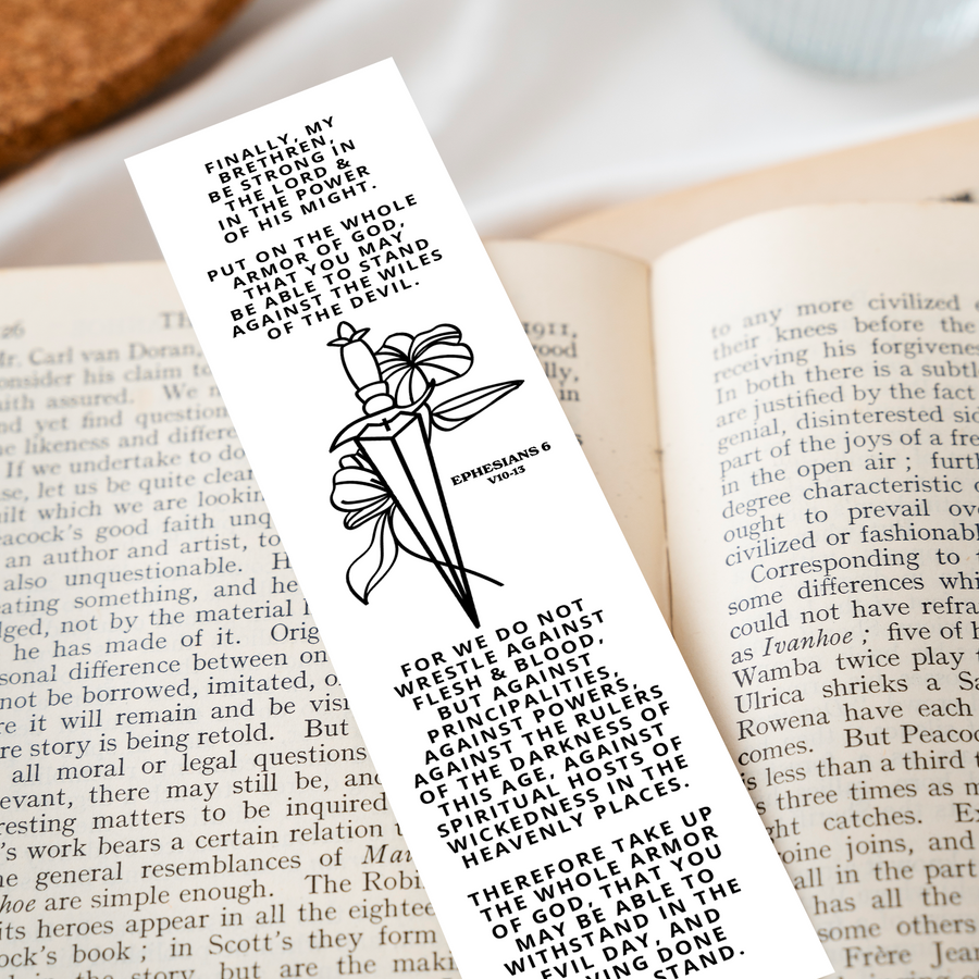 Christian Bookmark Packs with Bible Verse Ephesians 6:10-13 (Armor Of God)