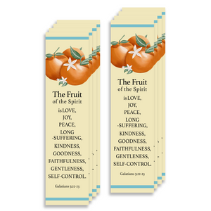 Christian Bookmark with Bible Verse Galatians 5:22-23 (The Fruit of the Spirit)