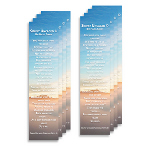 Christian Bookmark Packs Simply Uncaged Poem, Inspirational Bookmark