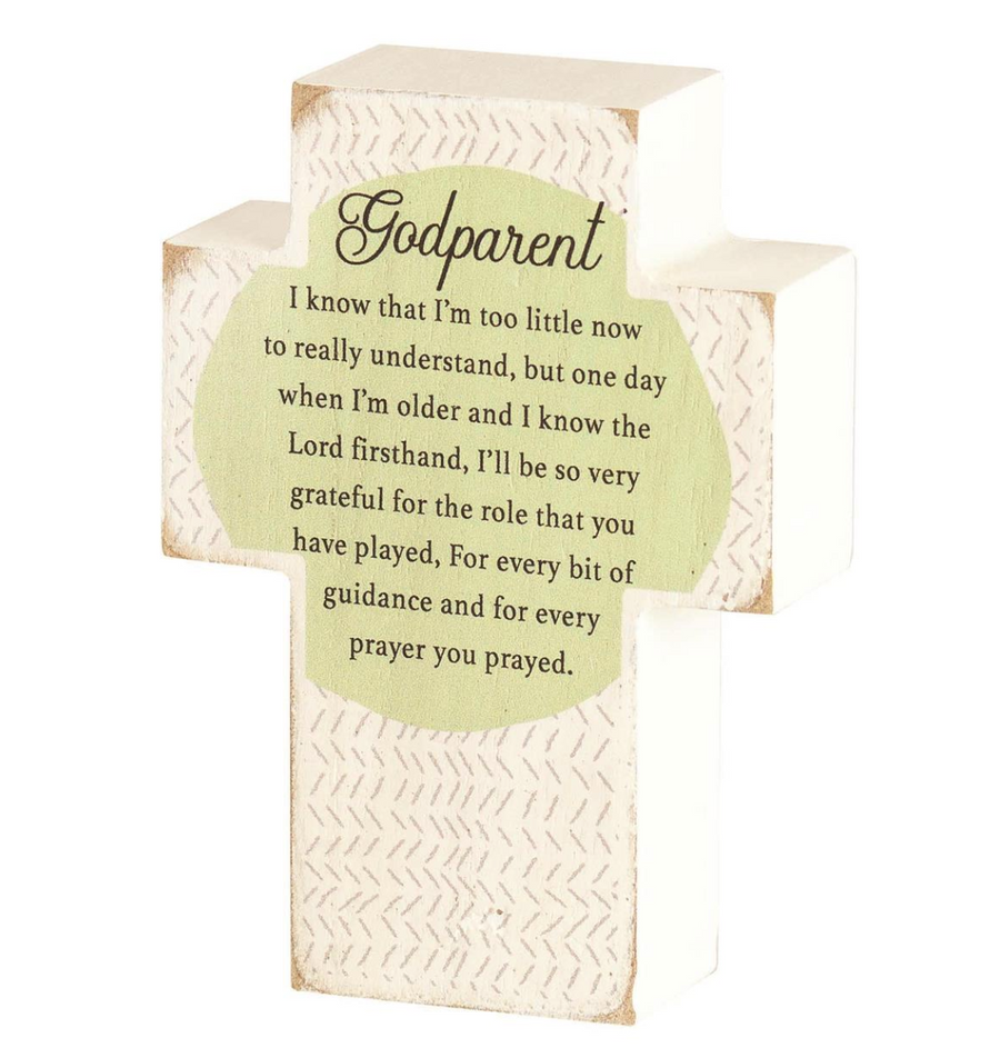 Godparent Wood Tabletop Cross