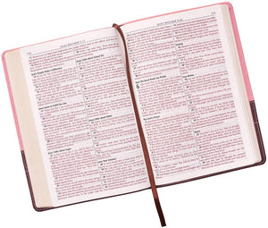 KJV Large Print Edition Two-Tone Pink/Brown Bible