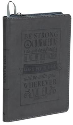 Strong & Courageous Joshua 1:9 Gray 2025 Executive Planner