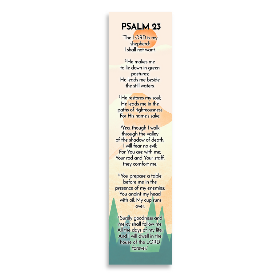 Christian Bookmark Packs with Bible Verse Psalm 23