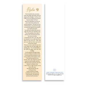 Christian Bookmark Packs with Bible Verse Psalm 91