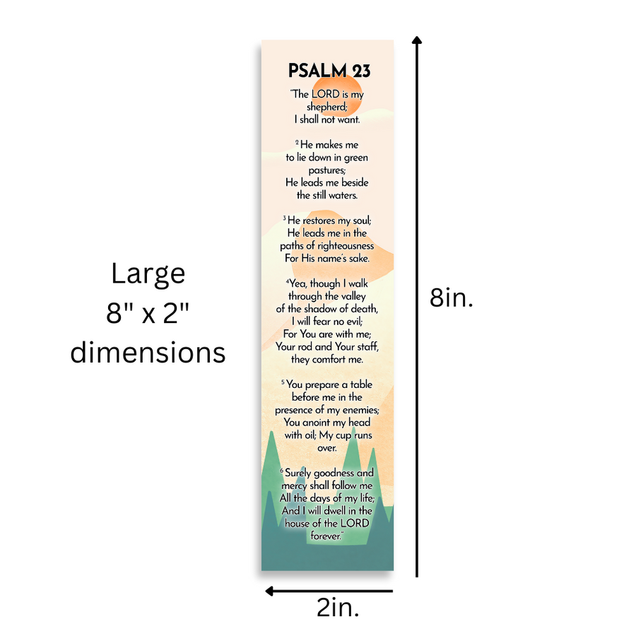 Christian Bookmark Packs with Bible Verse Psalm 23