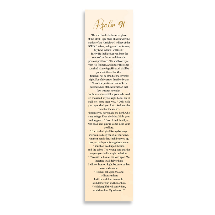 Christian Bookmark Packs with Bible Verse Psalm 91