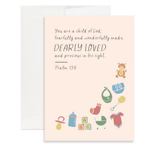 Christian Baby Shower Card for New Parents (You Are a Child of God)