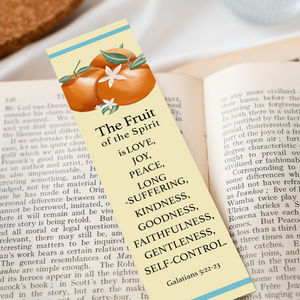 Christian Bookmark with Bible Verse Galatians 5:22-23 (The Fruit of the Spirit)