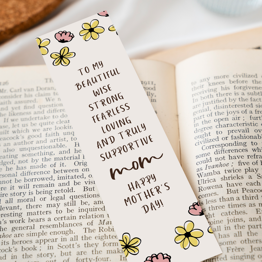 Happy Mother’s Day 8’X2’ Bookmark for Mom | Gift for Mothers