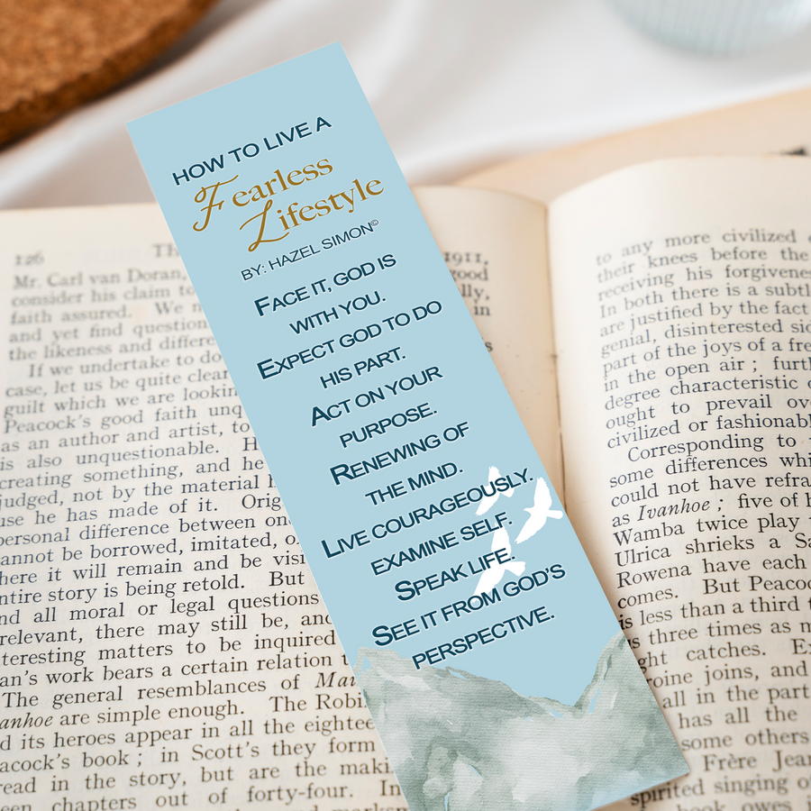 Christian Bookmark Packs How To Live A Fearless Lifestyle Poem, Inspirational Bookmark